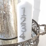 Adventssiffror strass till blockljus. Besök Blickfång.se