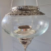 Hängampel i glas och silver i fransk lantlig stil. Besök blickfång.se