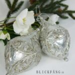 Julkula droppformad silver spets. Besök blickfång.se