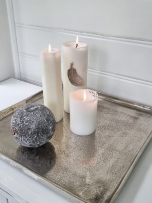 Ljusbricka ruff silver. Besök Blickfång.se
