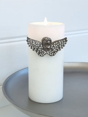 Ljussmycke ängel med strass. Besök blickfång.se