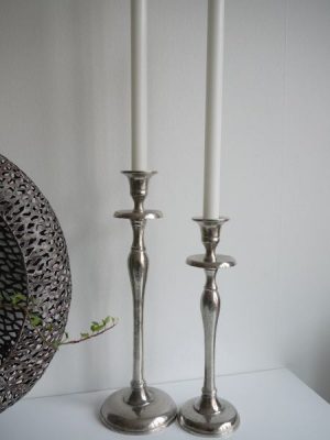Ljusstake silver stilren design