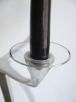 Ljusmanschett glas med silverkant