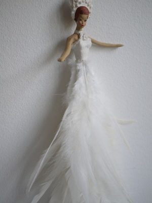 Ballerina med fjäder-klänning - att hänga