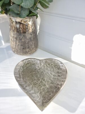 Fat hjärta ruff silver metall. Besök Blickfång.se