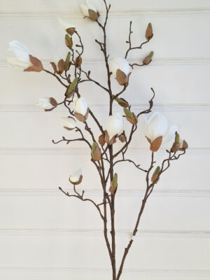 Vit konstgjord magnolia lång. Besök blickfång.se