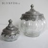 Glasskål med silverlock i lantstil. Besök Blickfång.se