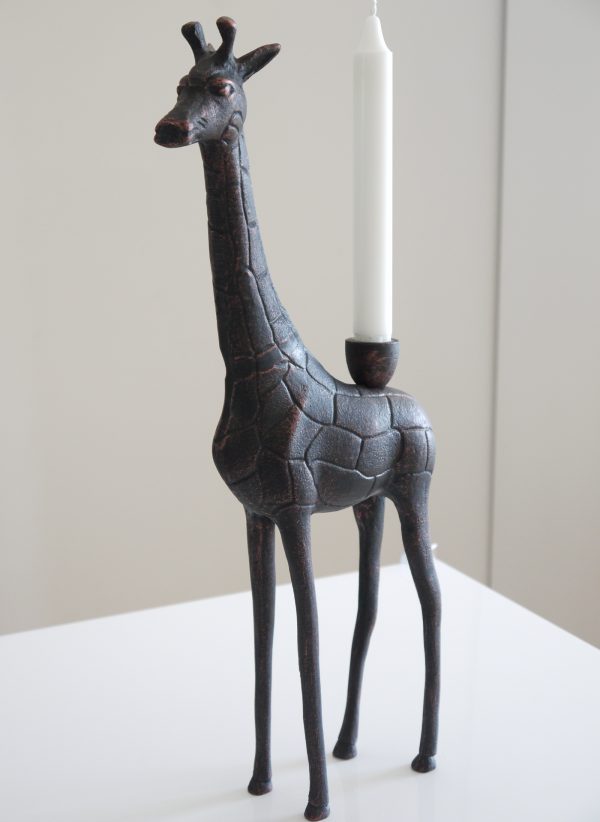 Ljusstake-giraff-i-metall