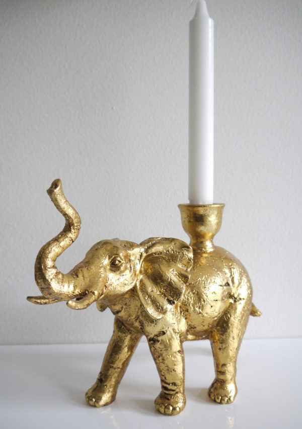 Elefant-ljusstake-i-guld