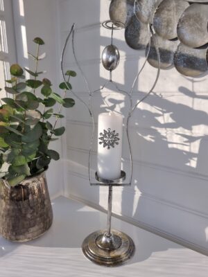 Ängel till ljus i silver. Besök Blickfång.se