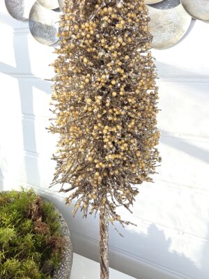 Dekorationsgran i guld med glitter. Besök blickfång.se