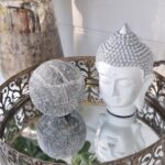 Kula i zink med mönster i shabby chic. Besök blickfång.se