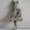 Katt krok i silver metall