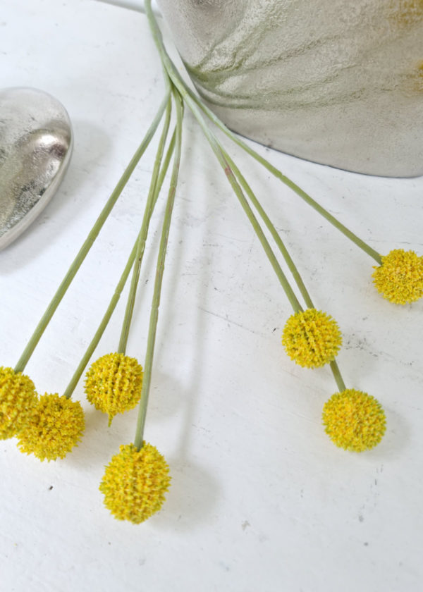 Konstgjord-gul-craspedia-blomma-2