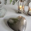 Ruff hjärta dekoration i silver