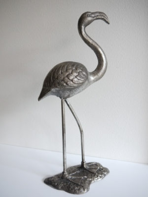 Flamingo dekorationsdjur i silver. Besök Blickfång.se