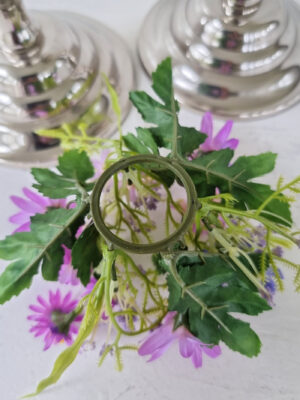 Ljusmanschett med blommor. Besök Blickfång.se
