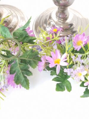 Ljusmanschett med blommor. Besök blickfång.se