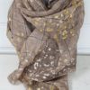 Beige scarf med guld och silver-1