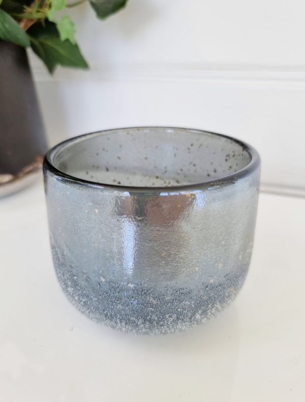 Ljuslykta-blå-silver-glittrig-1
