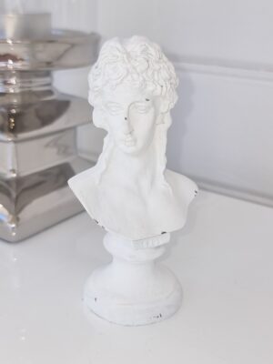 Roman Greek vit liten staty. Besök Blickfång.se
