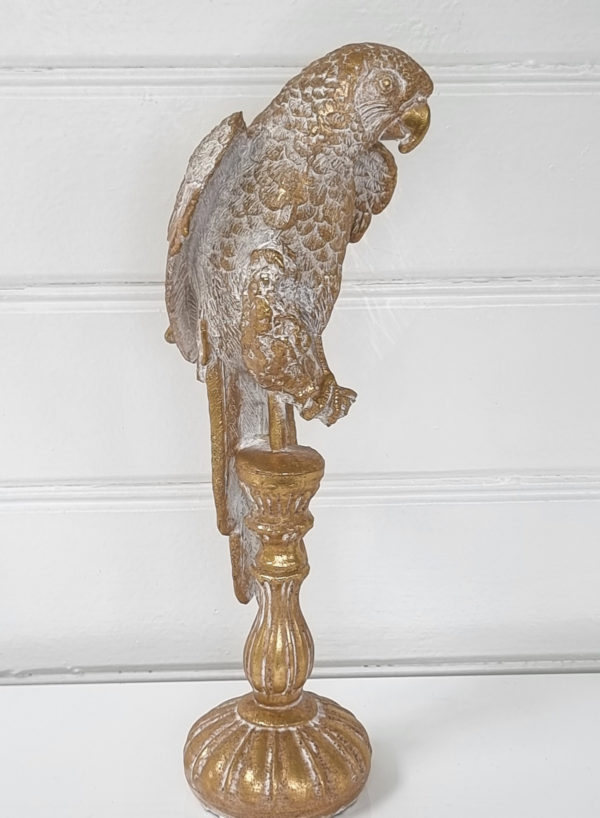 papegoja-dekorationsdjur-i-guld-2