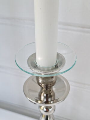 Ljusmanschett i glas diameter 7 cm. Besök blickfång.se
