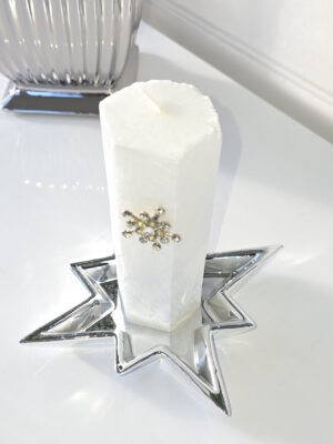 Litet fat stjärna i silver. Besök Blickfang.se