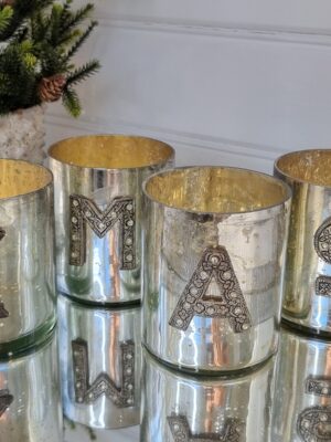 Ljuslykta advent till jul i fattigmanssilver. Besök blickfång.se