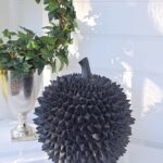 Durian stor svart frukt för dekoration. Besök blickfång.se