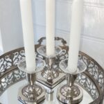 Ljusmanschett glas vågig kant. Besök Blickfång.se