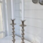 Ljusmanschett i glas med silverkant. Besök blickfang.se