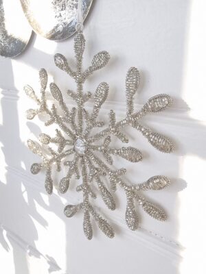 Snöflinga i silver att hänga. besök blickfång.se