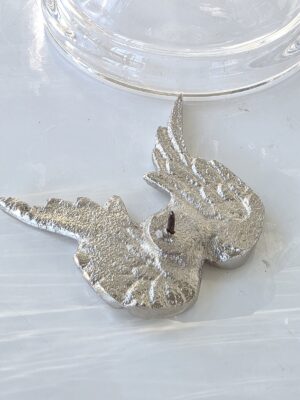 Ljusdekoration ljussmycke vingar i silver. Besök blickfång.se