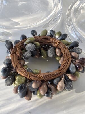 Ljusmanschett blå brun grön till kronljus. Besök blickfång.se