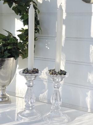 Ljusmanschett blå brun grön till kronljus. Besök blickfång.se