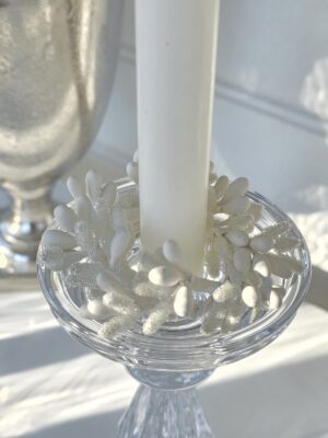 Vit ljusmanschett 4 styck. Besök Blickfång.se