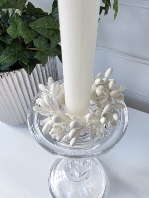 Vit ljusmanschett 4 styck. Besök blickfång.se