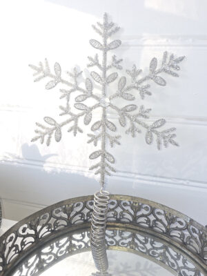 Topstjärna till julgranen i silver. Besök Blickfång.se