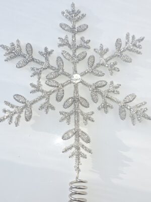 Topstjärna till julgranen i silver. Besök blickfång.se