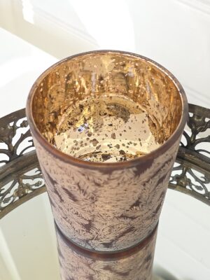 Brun guld ljuslykta. Besök Blickfång.se