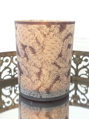 Brun guld ljuslykta. Besök Blickfång.se